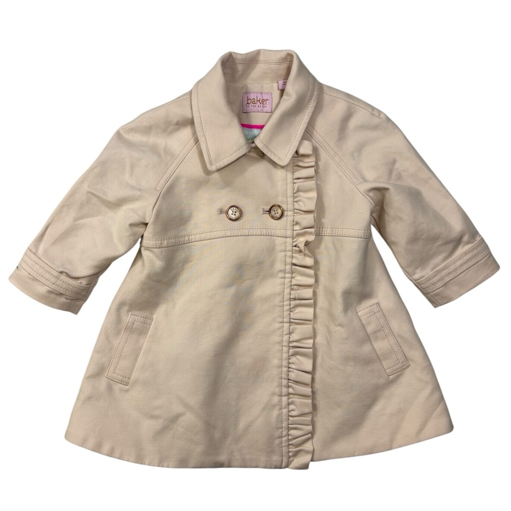 Baker by Ted Baker Pastel Pink Trench-Style Pea Coat | Size 3-6M